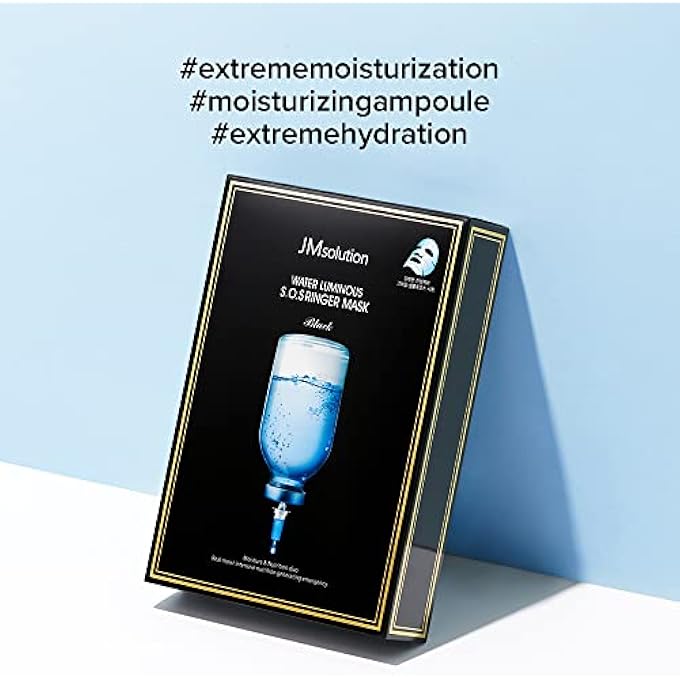 JMsolution MARINE LUMINOUS PEARL MASK - KOREAN SKINCARE FACIAL MASK-10 SHEETS FOR ALL SKIN TYPE (4. WATER LUMINOUS) - Image 3